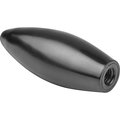 Kipp Oval Knob Fixed D=M05, D1=14, Thermoset High-Polish Finish Black K1222.050